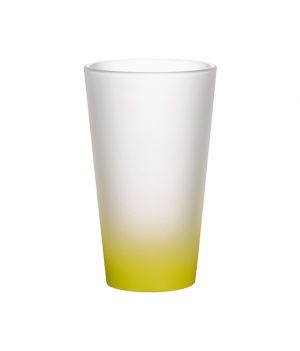 (BN6F-LMY) Чаша стаклена, мат, обоено дно (жолта)