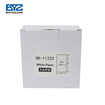 Ролна за Brother DK11220 (39mm x 48mm x 620парчиња) - Црно на Бело