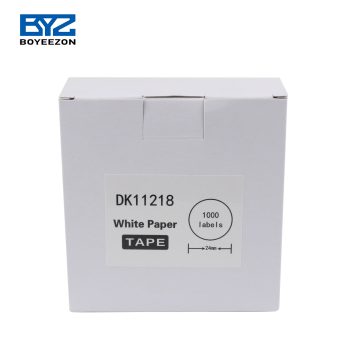 Ролна за Brother DK11218 (ø24mm x 1000парчиња) - Црно на Бело