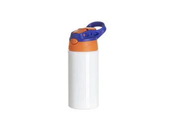 (BLH15W-500OR) Термос за вода (бел) со портокалово/плаво капаче 500ml/17oz
